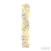 1/3 ctw Round Cut Diamond Twisted Fashion Hoop Earrings in 14K Yellow Gold